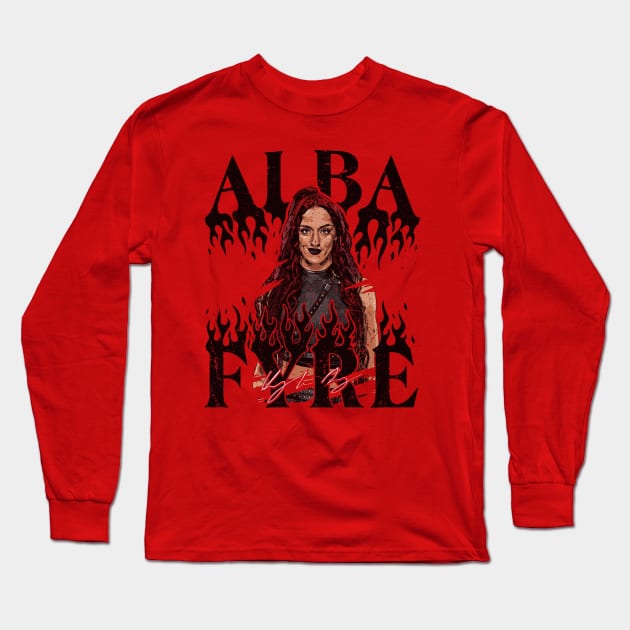 Alba Fyre Pose Long Sleeve T-Shirt by MunMun_Design